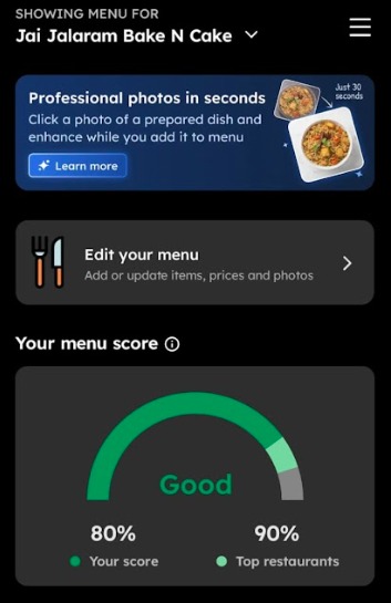 Menu Score After Optimization